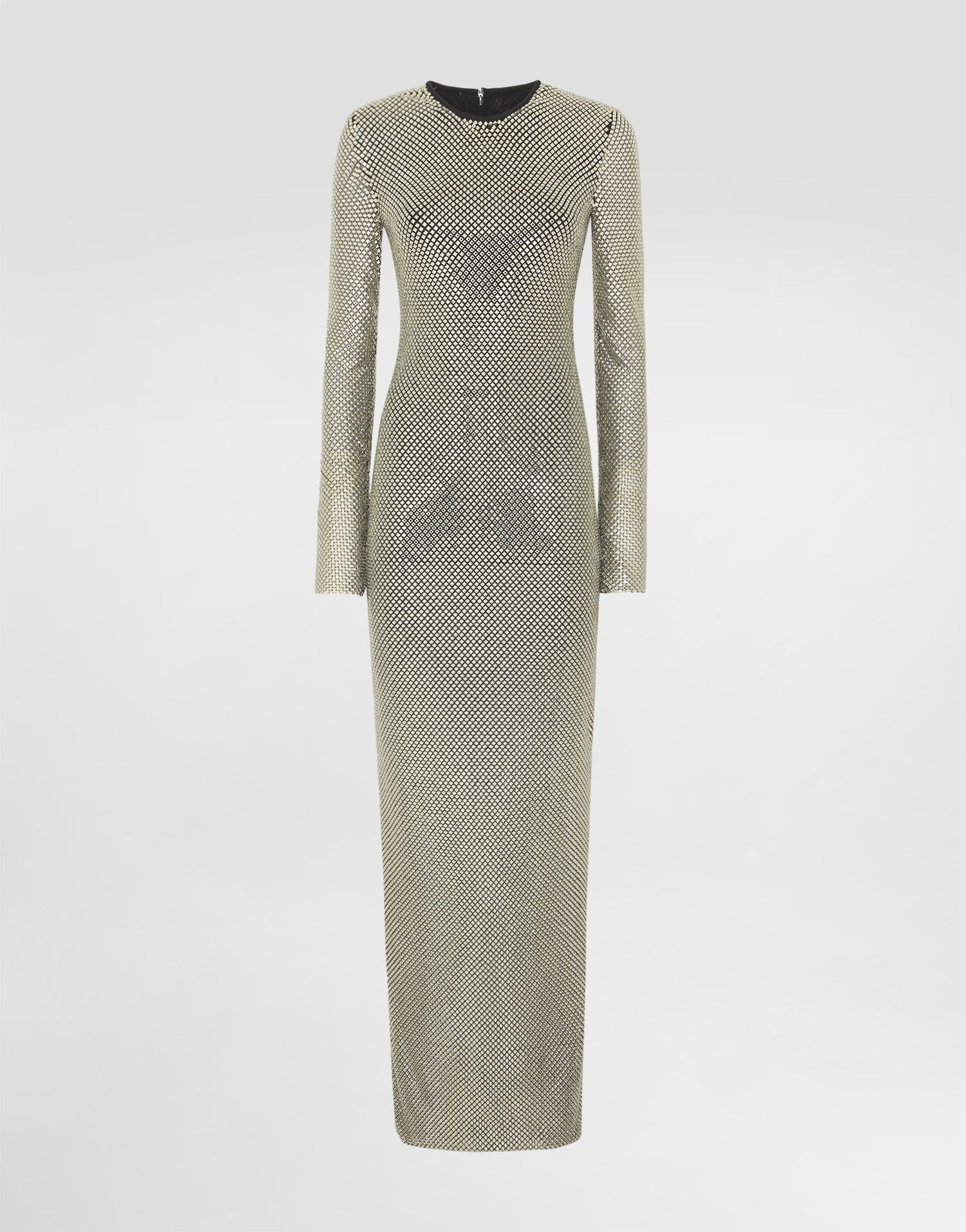 Kjole Dolce & Gabbana Long Crystal Mesh Dress Metalisk | F6TJLZFLSK3S0997, 0