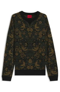 Relaxed-Fit Tapestry Jacquard Sweater