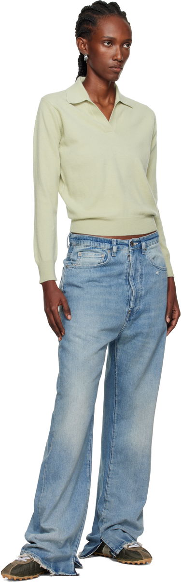 Polo skjorte Maison Margiela Maison Margiela Longsleeve Polo Grøn | S51GL0063 M13144, 3