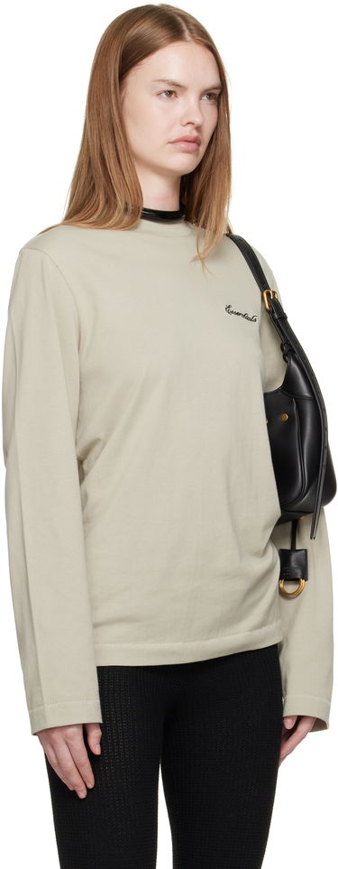T-shirt Fear of God ESSENTIALS Classic Fit Long Sleeve T-shirt Beige | 125SP255886FW, 1