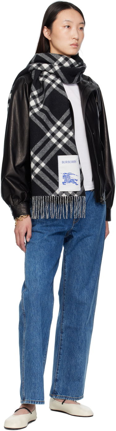 Tørklæde Burberry Cashmere Check Scarf Sort | 8099650, 4