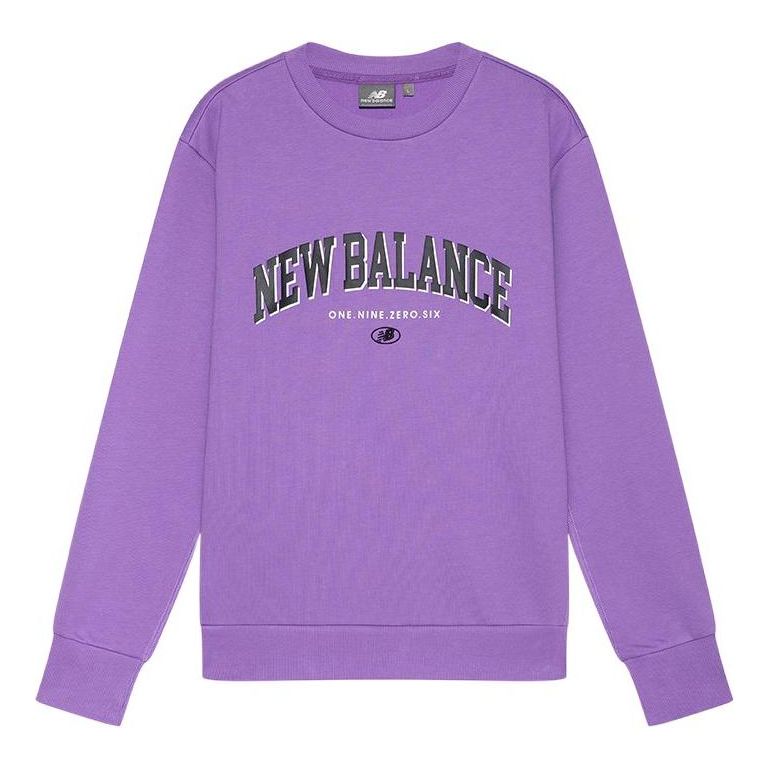 Sweater New Balance Logo Printing Round-neck Sweatshirt Lilla | 5CC17083-PUR