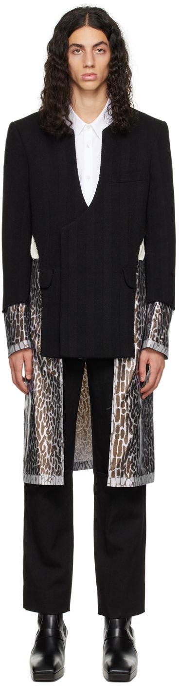 Frakker Comme des Garçons Layered Wool Coat Sort | PJ-J012-051-1-1, 0