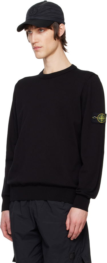 Sweater Stone Island Stone Island Organic Cotton Crewneck Sweater Sort | K1S15 5100053 S00B2, 3