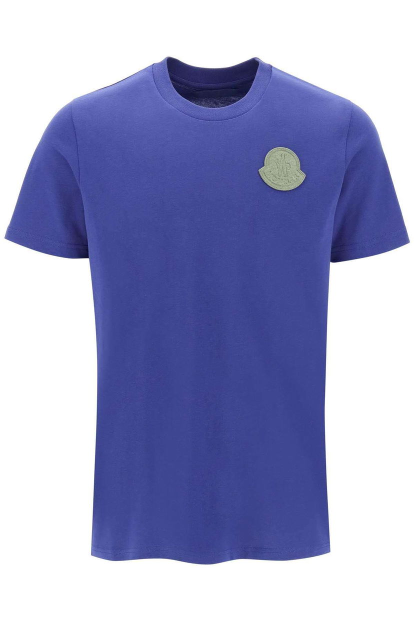 T-shirt Moncler Logo Match T-Shirt Blå | i20918c0006983927 63v