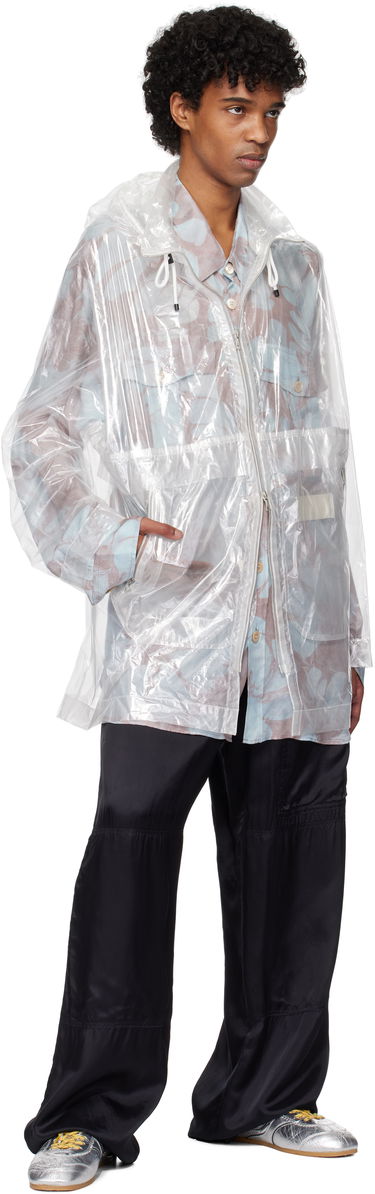 Vindjakke Dries Van Noten Dries Van Noten Transparent Nylon Hooded Jacket Hvid | 251-020553-1257, 3