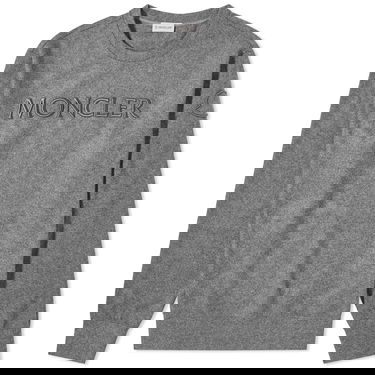 Sweater Moncler Embroidered Logo Sweater Grå | 8G000-89A7F-30-987, 0