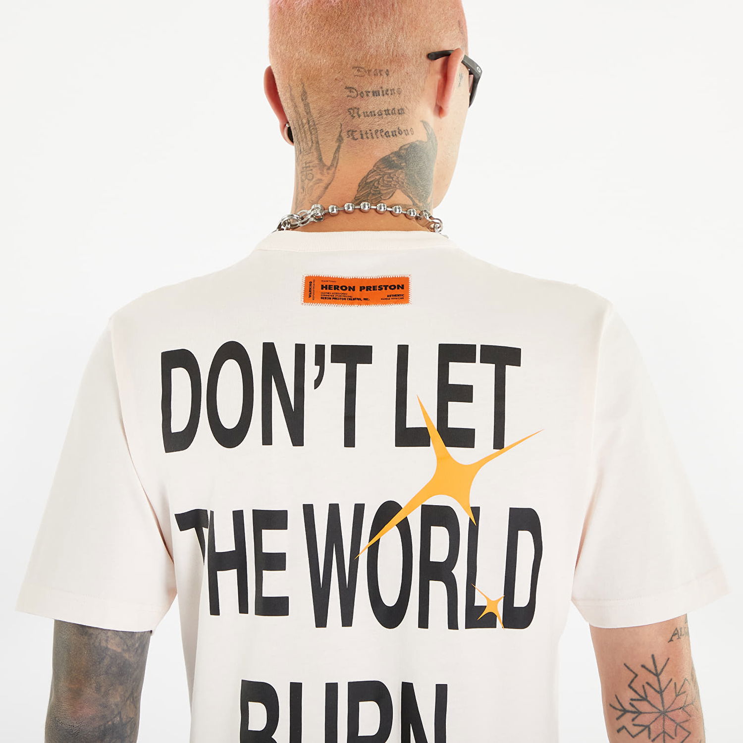 T-shirt HERON PRESTON 'Globe Burn' T-Shirt Lyserød | HMAA032F23JER0173010, 1