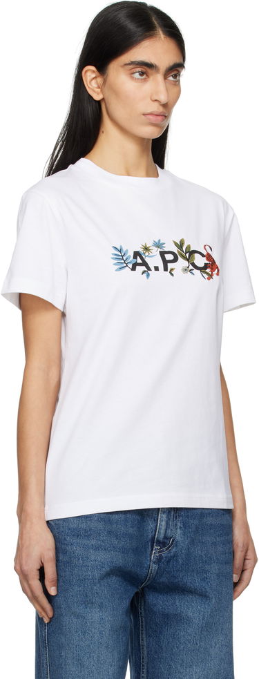 T-shirt A.P.C. A.P.C. Auguste Floral Graphic T-Shirt Hvid | COBQX-M26497, 1