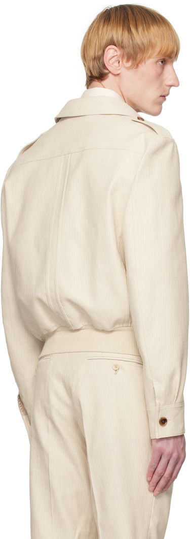 Bomberjakke Tom Ford TOM FORD Summer Corduroy Battle Jacket Beige | OBS054-FMC210S25, 2