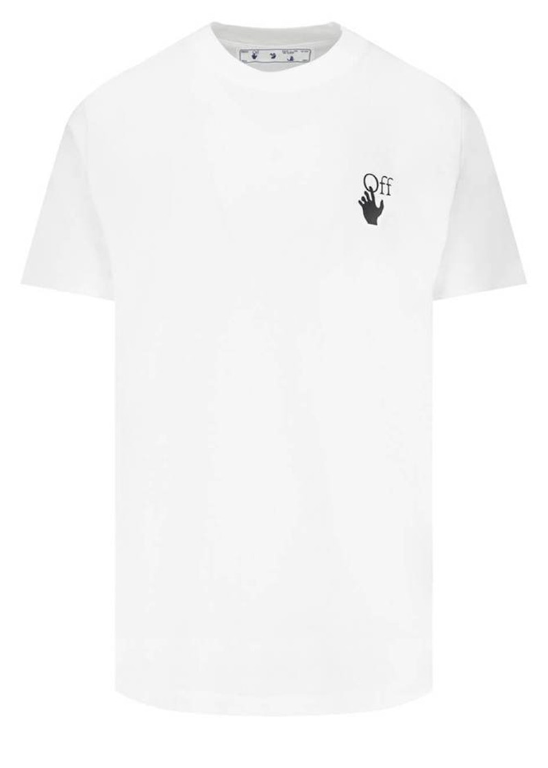 T-shirt Off-White Slim Fit Degrade Arrows T-Shirt Hvid | OMAA027F21JER0050110
