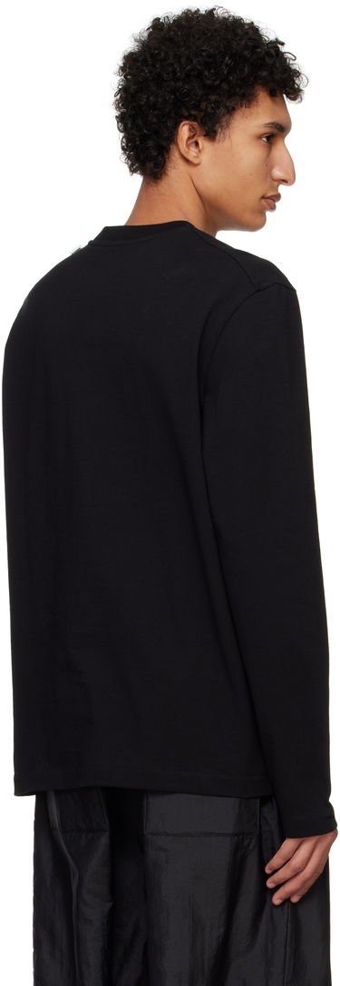 Sweater Jil Sander Jil Sander Logo Flag Pocket Long Sleeve T-Shirt Sort | J22GC0196_J20256, 2