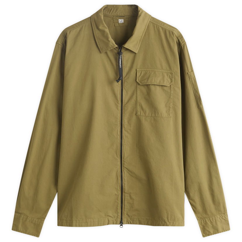 Skjorte C.P. Company Zip Overshirt Grøn | 19CMOS705A-110143G-652