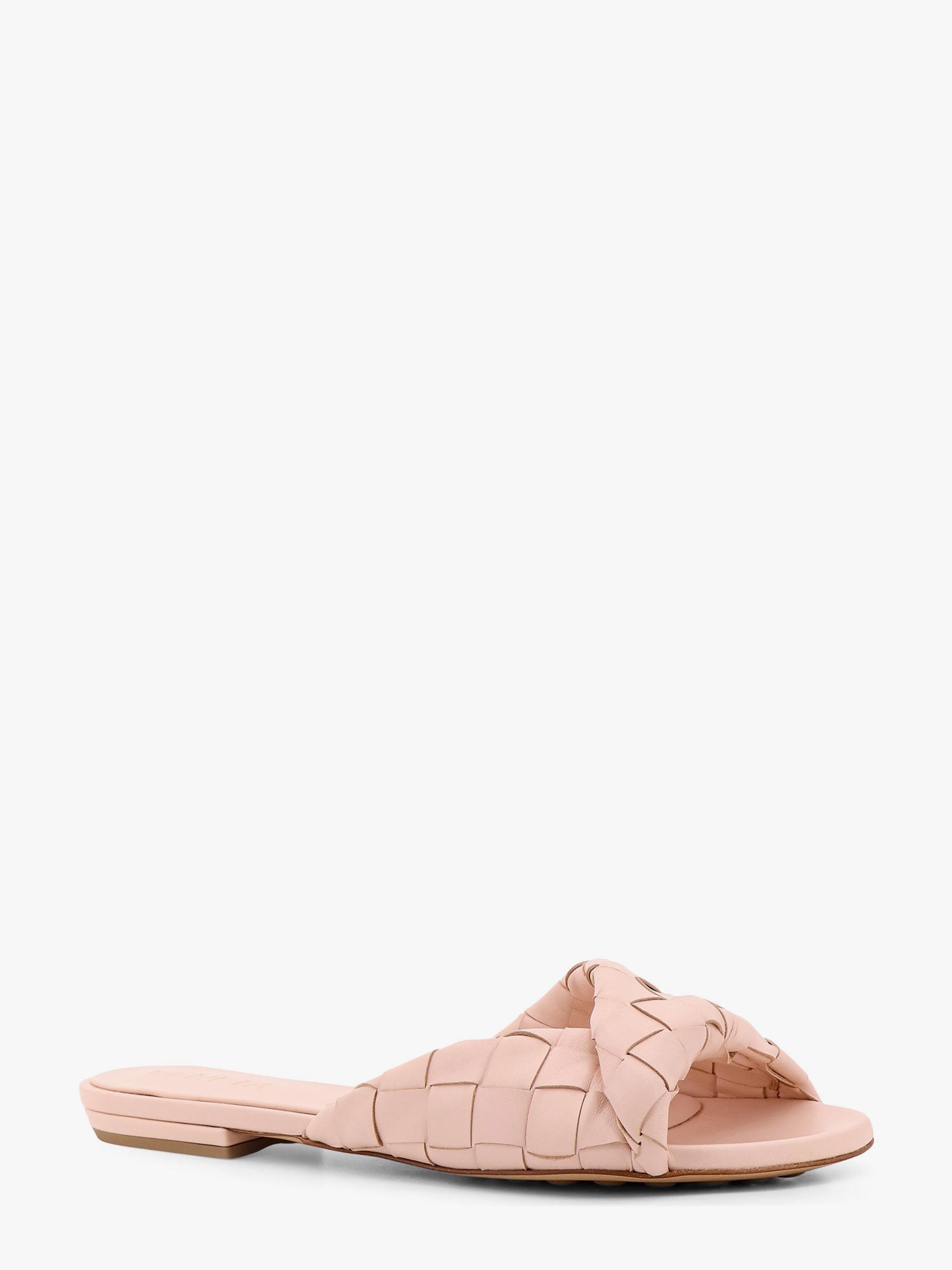 Sneakers og sko Bottega Veneta Woven Knot Flat Slide Sandals Lyserød | 806918V2ED06801, 1