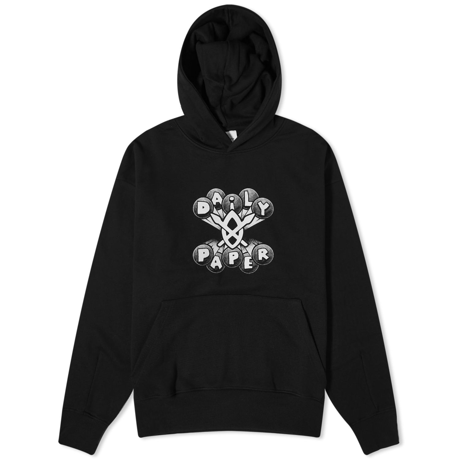 Sweatshirt DAILY PAPER Omar Pencil Print Hoody Sort | 2323062, 0