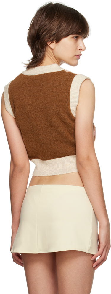 Vest GUIZIO Guizio Cardiff Argyle Knit Vest Brun | DGS21K904B_BRN, 2
