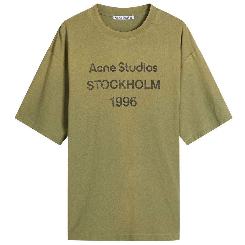 T-shirt Acne Studios Men's Exford U 1996 T-Shirt, Size X-Small Grøn | CL0196-AB7