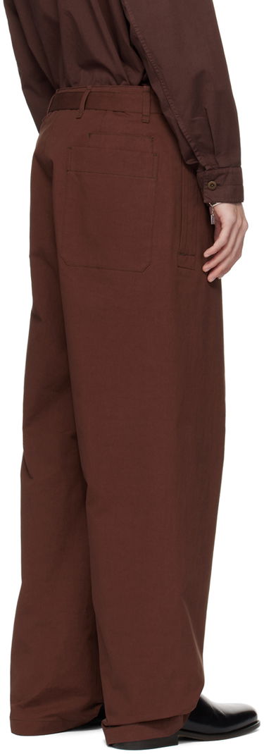 Bukser LEMAIRE LEMAIRE Seamless Belted Trousers Brun | PA1106 LF1220, 2