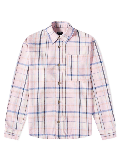 Jakke A.P.C. Basile Check Overshirt Lyserød | COGBX-H02709-FAA
