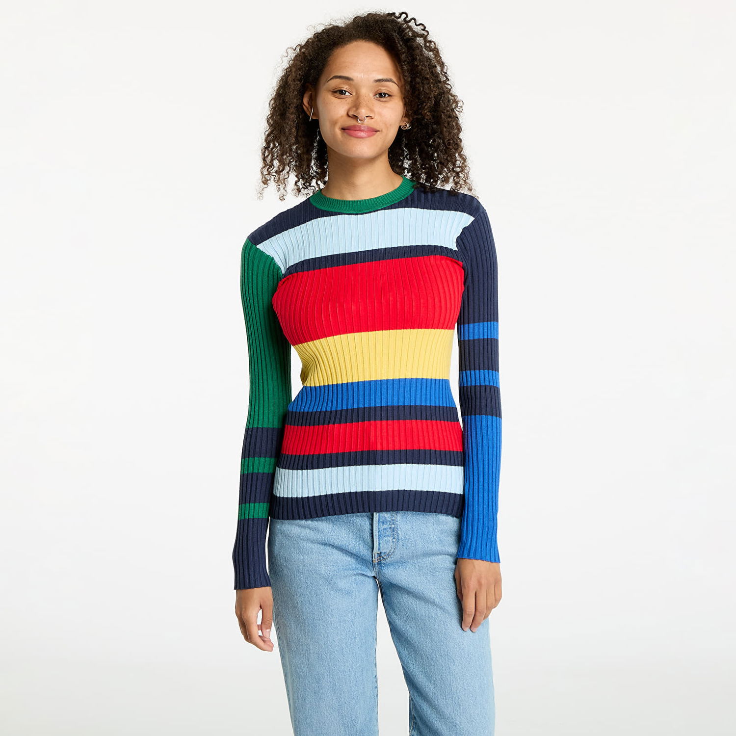 Sweater Wrangler Slim Rib Sweater Navy Mørkeblå | 112356485, 0
