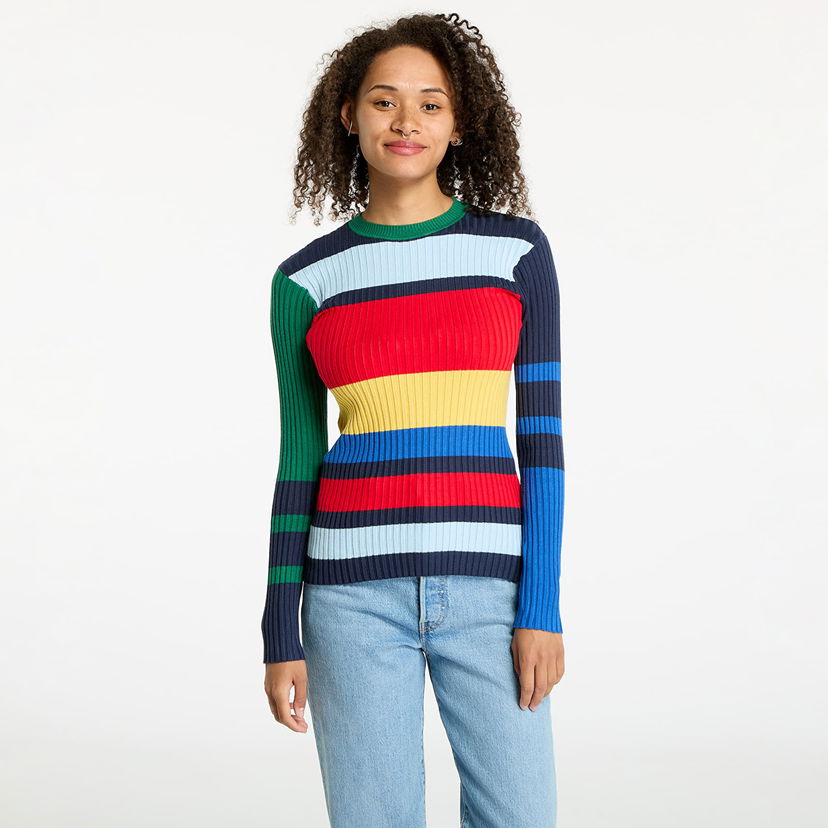 Sweater Wrangler Slim Rib Sweater Navy Mørkeblå | 112356485