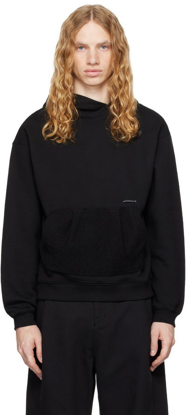 Sweatshirt ADER ERROR Black Patch Pocket Hoodie Sort | BN01FWHD0106BK, 0