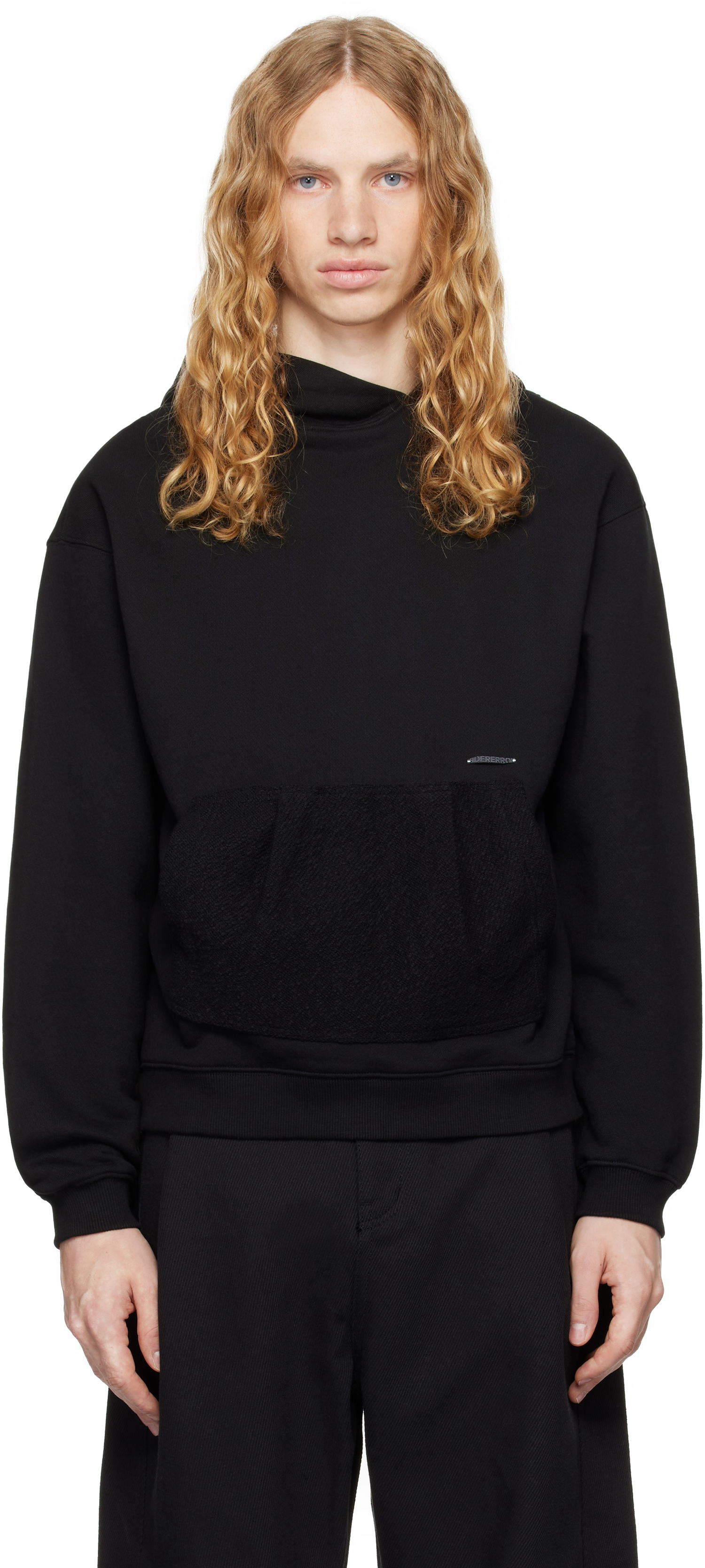 Sweatshirt ADER ERROR Black Patch Pocket Hoodie Sort | BN01FWHD0106BK, 0