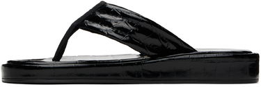 Sneakers og sko Coperni Embossed Logo Thong Platform Sandals Sort | COPSH37838, 2