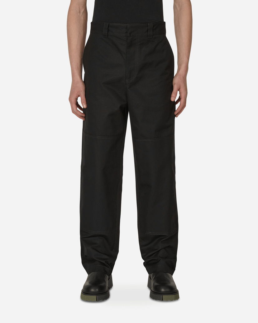 Bukser Off-White Diagonal Pocket Carpenter Pants Black Sort | OMCA207C99FAB001 1001