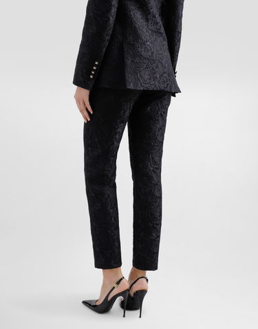 Bukser Dolce & Gabbana Dolce & Gabbana Tailored Quilted Floral Jacquard Pants Sort | FTAM2THJMQKN0000, 3