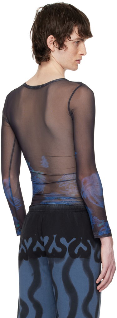 T-shirt Collina Strada Collina Strada Cardio Floral Mesh Long Sleeve T-Shirt Sort | XX3341, 2