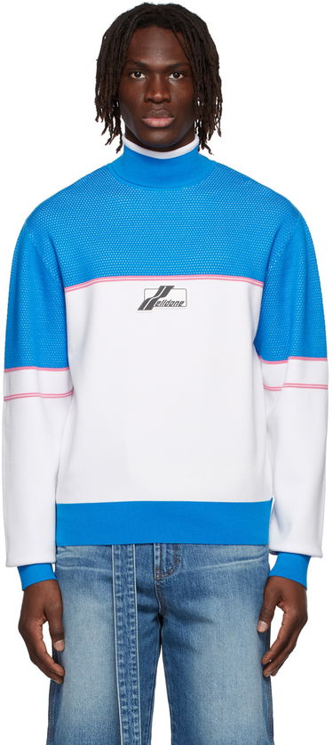 Sweater We11done We11done Mock Neck Sweater Blå | WD-KT1-22-617-U-BL, 0