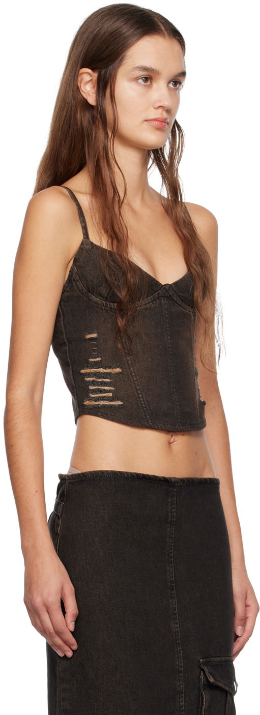 Tanktop Miaou Miaou Kiko Denim Tank Top Sort | 7075SD4BLK, 1