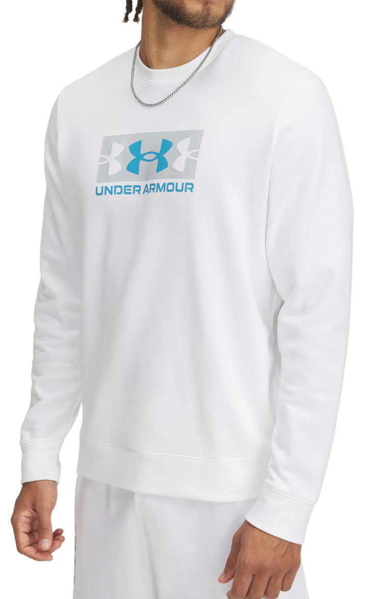 Sweatshirt Under Armour Rival Terry Logo Crew Sweatshirt Hvid | 1390140-100, 0