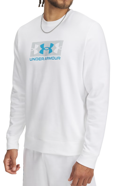Sweatshirt Under Armour Rival Terry Logo Crew Sweatshirt Hvid | 1390140-100, 0