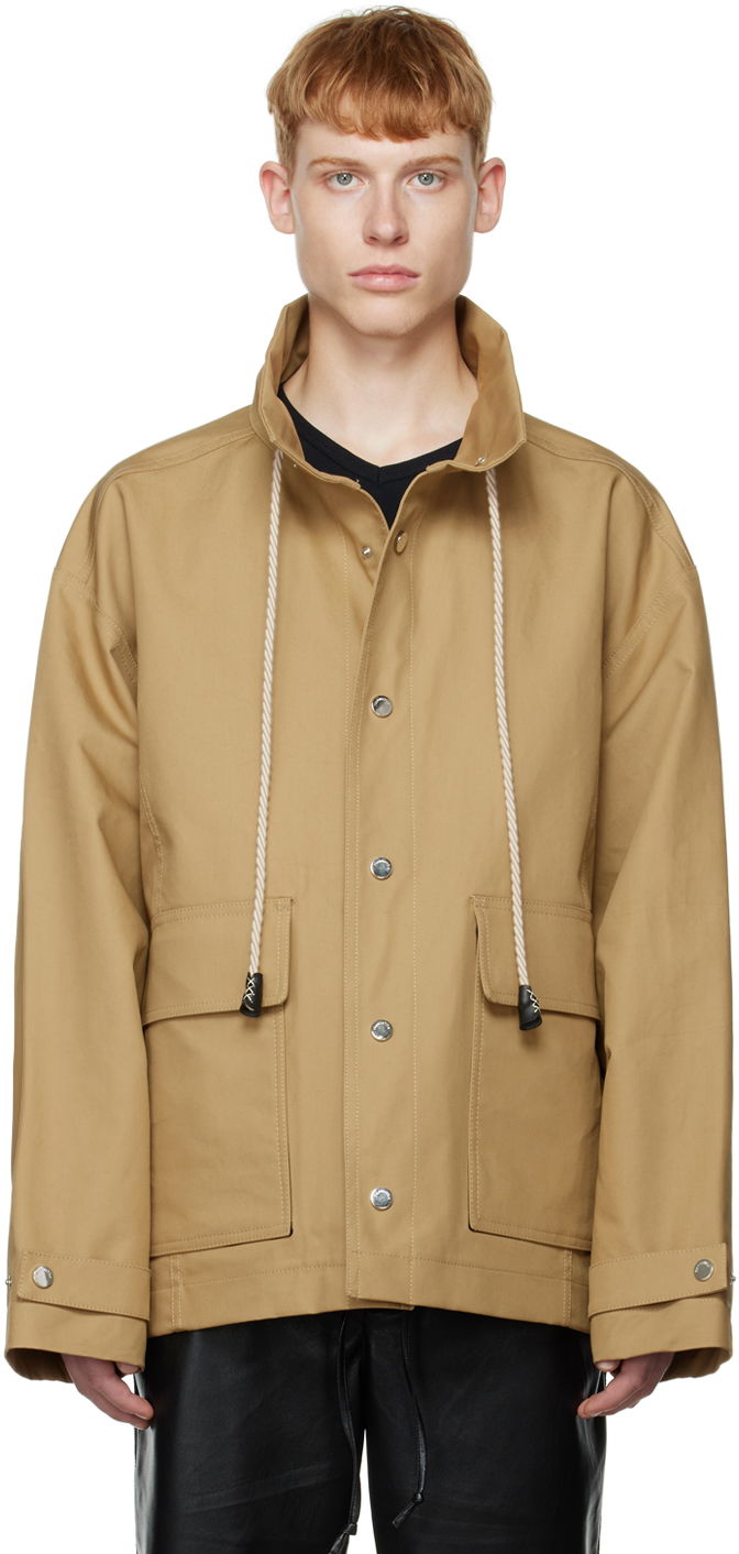 Parka Nanushka Elias Utility Jacket Beige | NM22PFOW00266