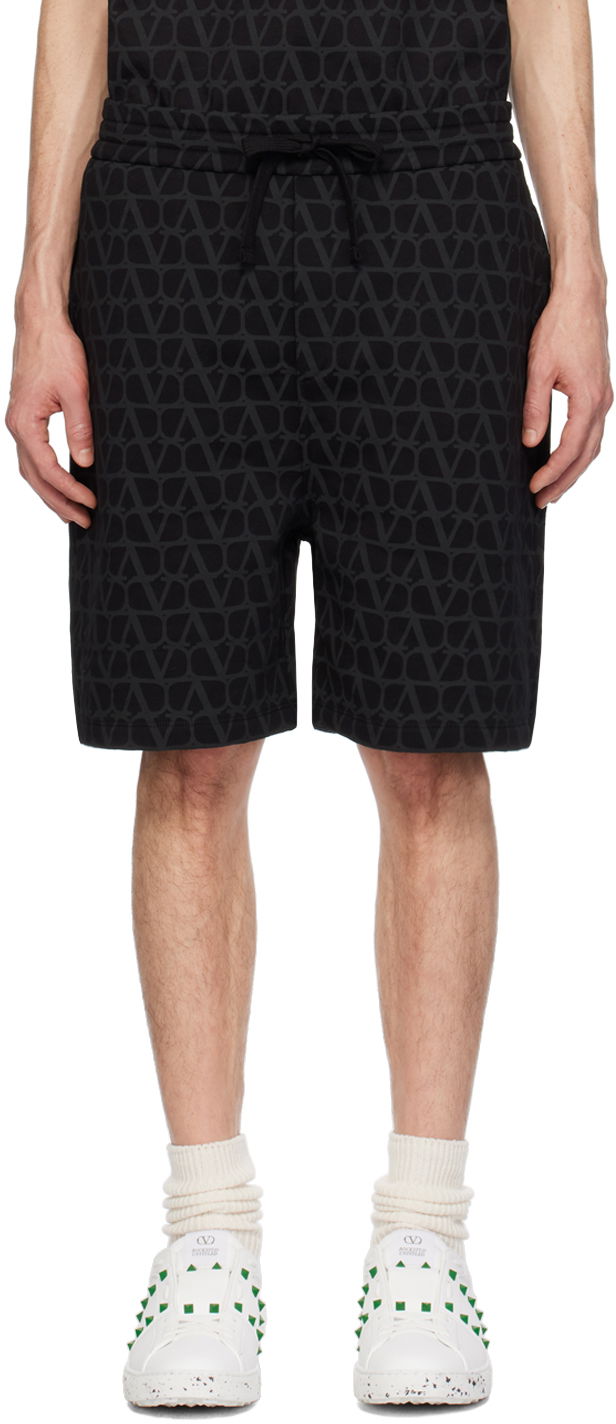 Shorts Valentino Toile Iconographe Shorts Sort | 4V3MD01N9VV
