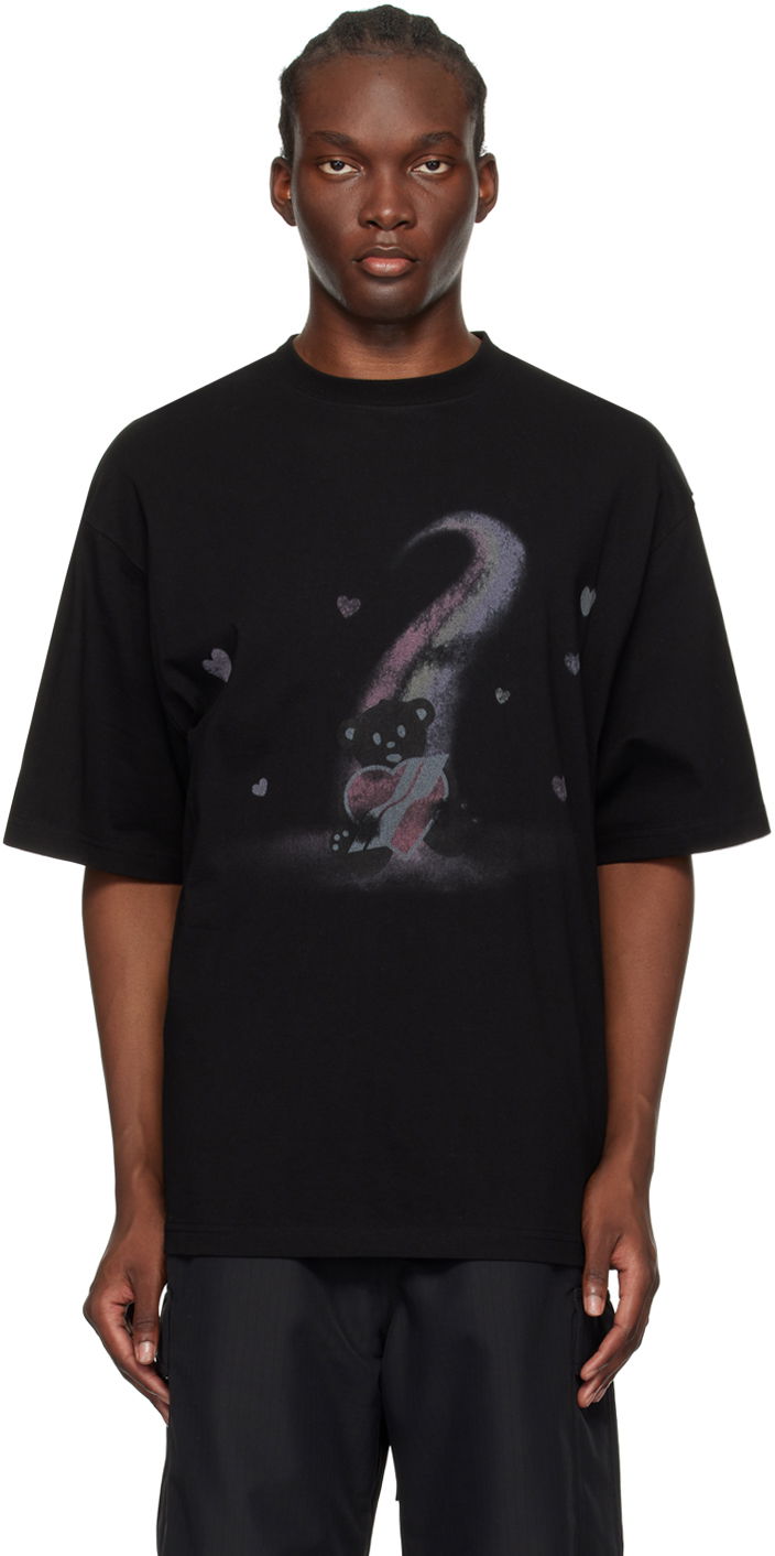 T-shirt We11done We11done Teddy Bear Graphic T-Shirt Sort | WD-TT1-23-730-U-BK