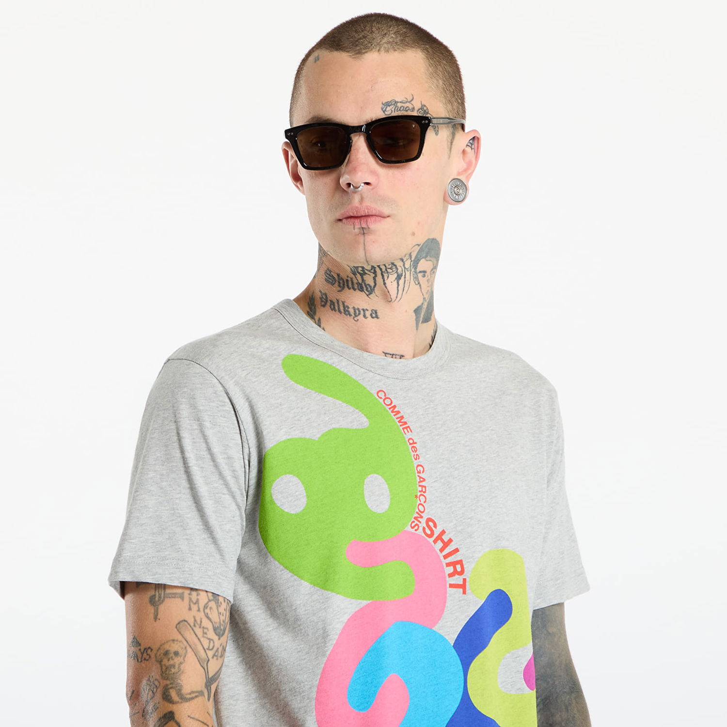 T-shirt Comme des Garçons Comme des Garçons SHIRT T-Shirt With Graphic Print Grå | FP-T003-W25 Black, 1