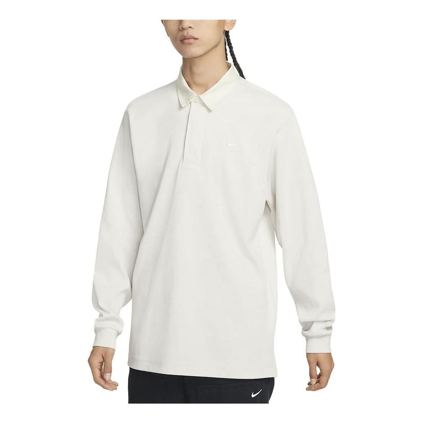 Polo skjorte Nike Swoosh Rugby Top Hvid | DQ5222-030