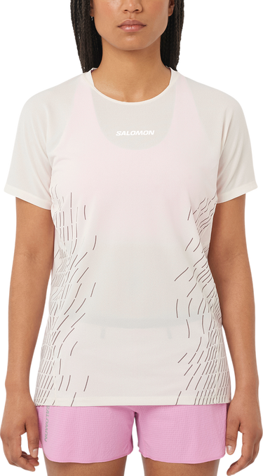 T-shirt Salomon Salomon Sense Aero Graphic Short Sleeve T-Shirt Hvid | lc2698900, 0