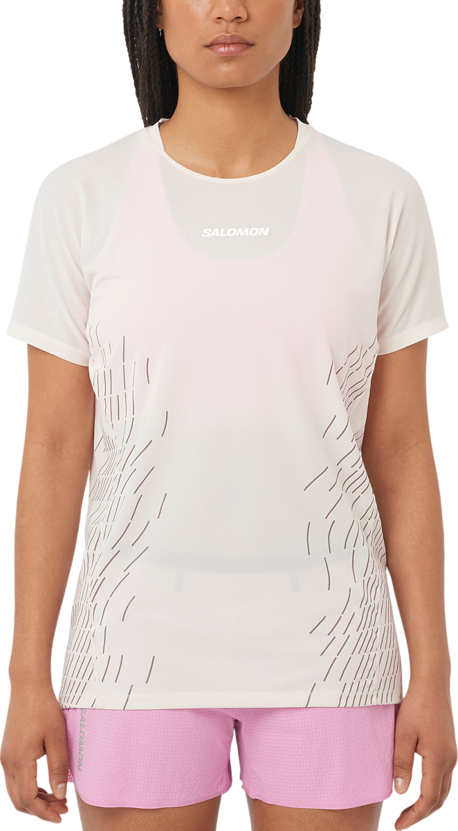 T-shirt Salomon Salomon Sense Aero Graphic Short Sleeve T-Shirt Hvid | lc2698900