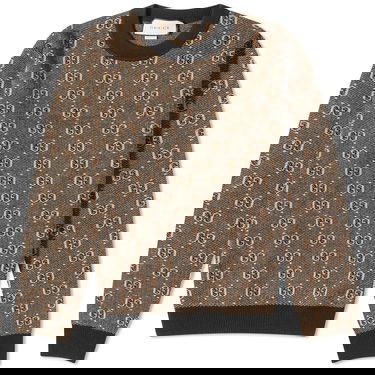 Sweater Gucci GG Logo Crewneck Brun | 761549-XKDK5-2673, 0