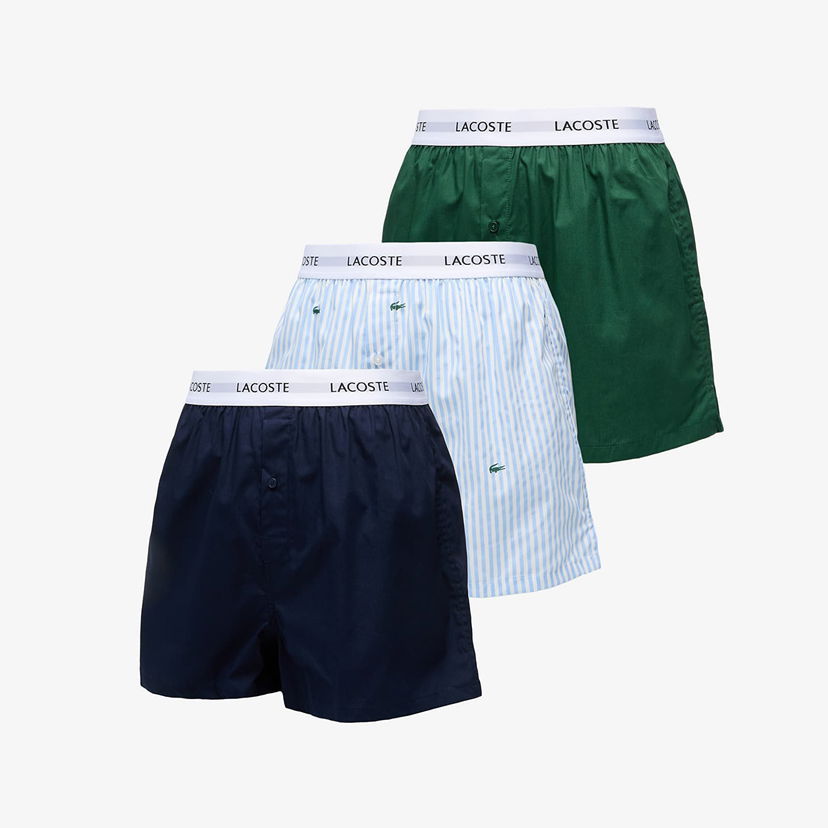 Boksere Lacoste Lacoste 3-Pack Woven Boxers Flerfarvet | 7H9209 EIG