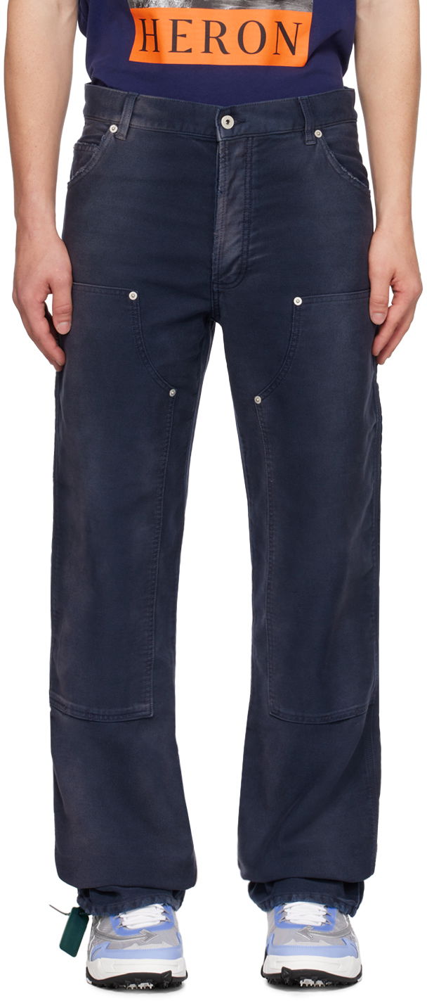 Bukser HERON PRESTON Carpenter Trousers Mørkeblå | HMCA027F23FAB0014600, 0