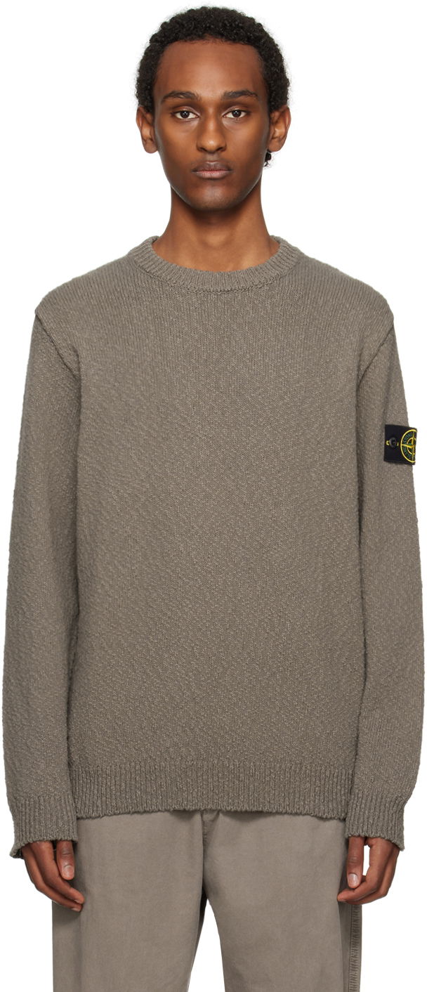 Sweater Stone Island Patch Sweater Grå | 8015562B1