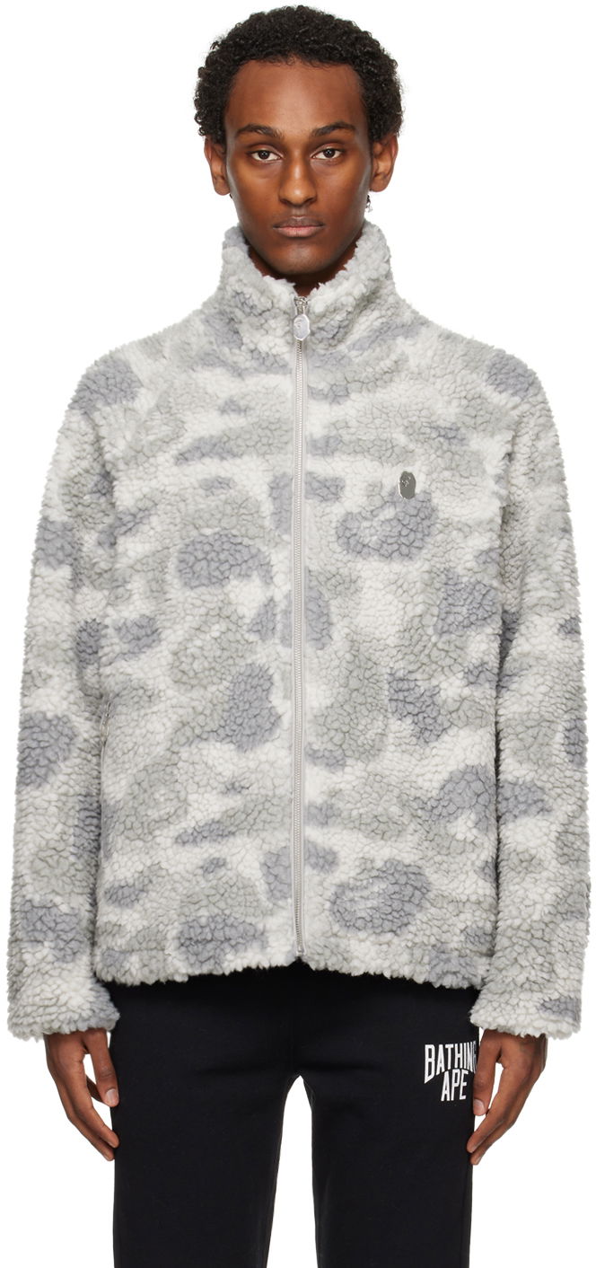Jakke BAPE 1st Camo Metal Ape Head One Point Jacket Grå | 001LJJ801065I, 0