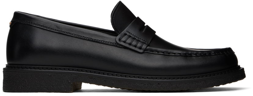 Sneakers og sko BOSS BOSS Polished Leather Loafers Sort | 50536162