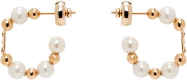 Øreringe Givenchy Pearl & Gold-Tone Hoop Earrings Metalisk | BF111PF03U645, 0