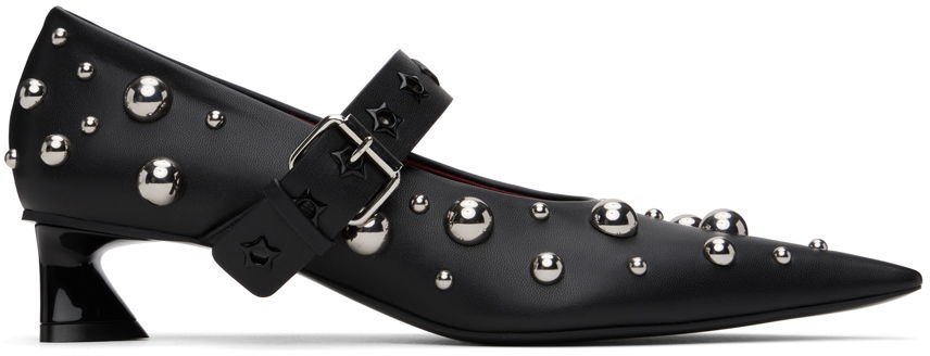 Sneakers og sko Stella McCartney Elsa Studded Kitten Heels Sort | 810422KP027, 0